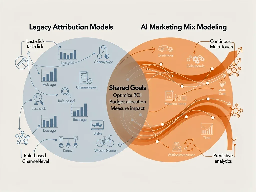 Comparing legacy attribution and AI Marketing Mix Modeling