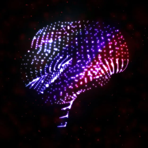 A close-up of a brain with glowing lines and an AI interface overlaid, symbolizing the connection between AI and cognitive enhancement.
