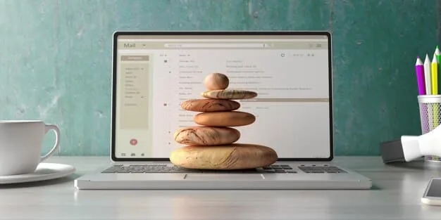A time management concept showing a balanced scale. On one side are traditional email tasks (sorting, reading, replying) and on the other side is the AI-powered email management tool (intelligent sorting, automated replies). The scale indicates that the AI side is significantly lighter, representing the reduction in time and effort.