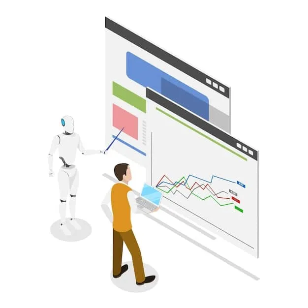 A diagram illustrating how AI algorithms analyze website content, user behavior, and search queries to optimize SEO performance.