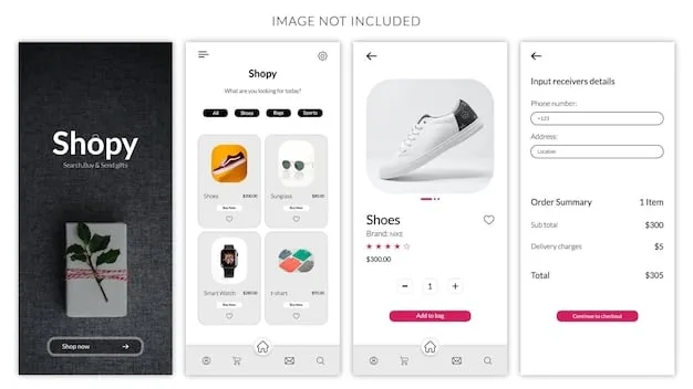 A UI design mockup showing how AI-driven product recommendations are seamlessly integrated into an e-commerce website. The mockup should include various recommendation placements (e.g.,