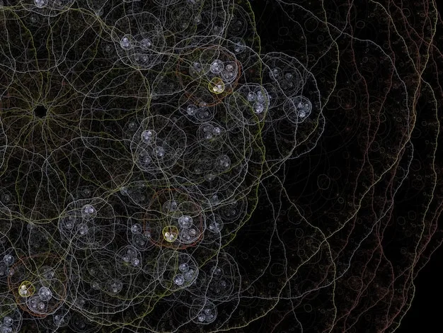 A complex neural network visualization with nodes representing different cognitive functions, highlighting the interconnectedness required for AGI, set against a backdrop of research papers.