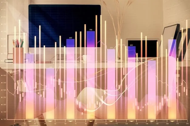 A detailed financial chart showing upward trends in AI investment and economic growth, with abstract AI data visualizations in the background, reinforcing the economic impact.