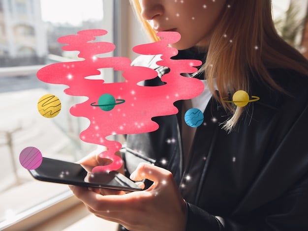 A visual representation of an AI algorithm analyzing customer data, with lines connecting various data points to illustrate personalized marketing messages being generated in real-time.