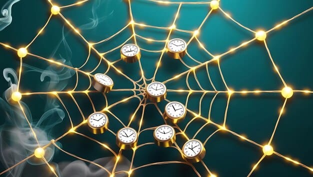 A spider web diagram illustrating the strengths and weaknesses of different competitors in a market. The diagram shows how each competitor compares in terms of product quality, pricing, customer service, and innovation.