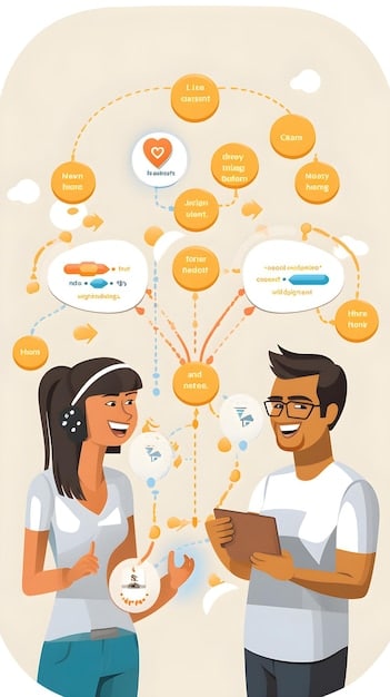 A flowchart illustrating the steps involved in implementing AI in a post-sale engagement strategy, from data collection and analysis to personalized communication and feedback gathering.