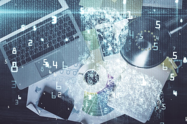 A security interface with data encryption indicators, access control settings, and audit trails. The image emphasizes the importance of data privacy and security in AI-powered task management systems.