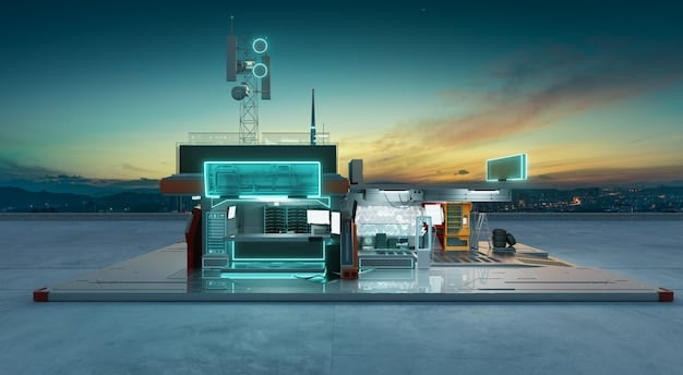 A digital representation of an AI-powered supply chain control tower. The image should display real-time data visualizations of inventory levels, transportation routes, and demand forecasts. AI algorithms are depicted analyzing the data, proactively identifying potential disruptions and recommending optimal solutions. The overall color scheme should be professional and tech-forward, with a focus on clarity and actionable insights. The scene should evoke a sense of control, efficiency, and data-driven decision-making.