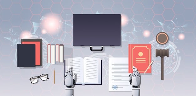 A split screen showing manual legal research on one side (books, messy desk) and AI-powered research on the other (clean desk, computer screen with advanced analytics).